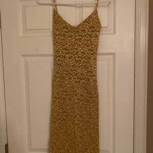 Betsey Johnson Sequin Gold dress